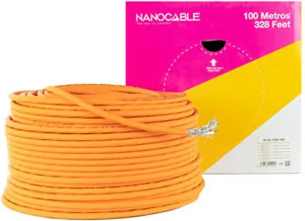 Nanocable Cable de Red CAT.7 LSZH SFTP PIMF AWG23, Naranja, 100 m
