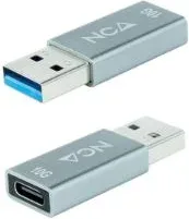 Adaptador USB tipo c a USB tipo a nanocable negro - hembra -  macho gen2 10gbps