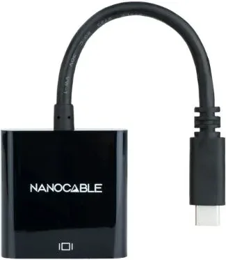 Conversor Nanocable 10.16.4102-BK/ USB Tipo-C Macho - HDMI Hembra/ 15cm/ Negro