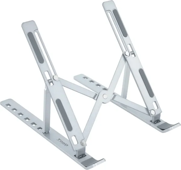 TooQ Soporte Elevador para Portátiles, Tablets, Móviles y Libros, Plata
