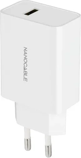 Cargador de Pared Nanocable 10.10.2003/ 1xUSB/ 10W/ Blanco