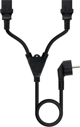 Cable Alimentación Nanocable 10.22.0100/ Schuko Macho - 2 x C13 Hembra/ 1.8m/ Negro