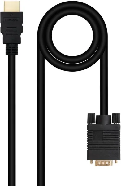 Cable Conversor Nanocable 10.15.4348/ HDMI Macho - VGA Macho/ 1.8m/ Negro