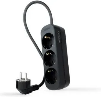 Regleta Nanocable 10.38.0003-NS-BK/ 3 Tomas de Corriente/ Cable 1.4m/ Negra