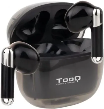Auriculares Bluetooth TooQ Onyx TQBWH-0054B con estuche de carga/ Autonomía 4h/ Negros