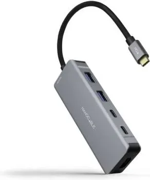 Docking Tipo-C Nanocable 10.16.1006/ 2xUSB/ 1xHDMI 4K/ 2xUSB Tipo-C/ 1xUSB Tipo-C PD/ Gris