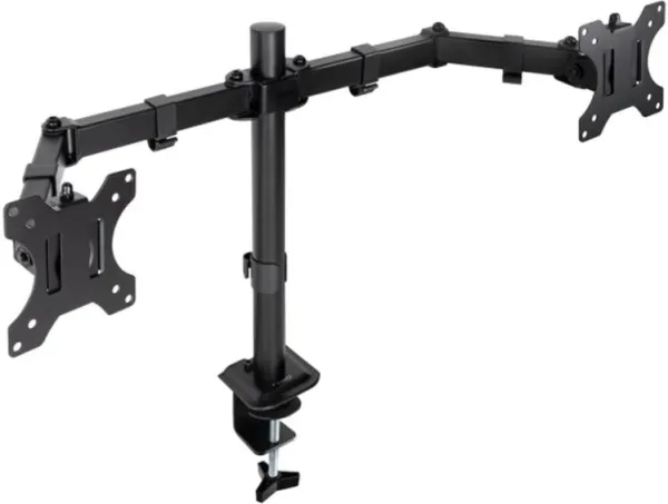 Soporte de Mesa para 2 Monitores TooQ DB1802TN-B/ Giratorio/ Inclinable/ hasta 8kg
