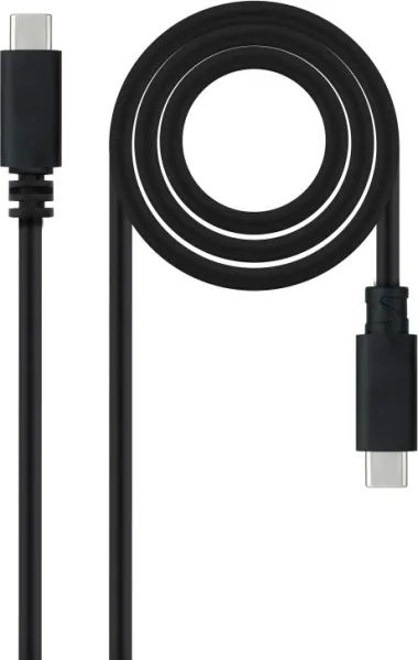 Cable USB 2.0 3A Tipo USB-C/M-USB-C/M 1.5 M Negro Nanocable