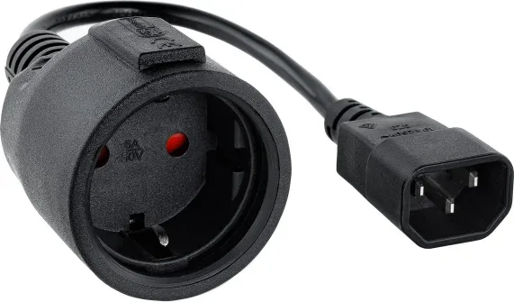 Adaptador IEC C14 M a CEE7 H 50cm