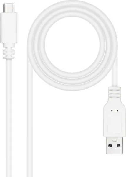 Cable USB A-Tipo C M/M 1m. Blanco