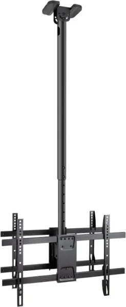Soporte Techo 2 Pantallas 43''-86'' Giro/Inclinable Xl Negro Tooq
