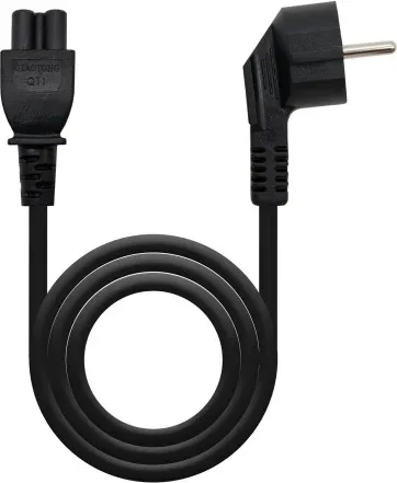 Cable Alimentación Trébol Nanocable 10.22.0302-L200/ Schuko Macho - C5 Hembra/ 2m/ Negro