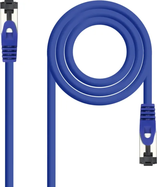 Cable de Red Latiguillo Sstp Cat8.1 Awg26 0.5 M Azul Nanocable
