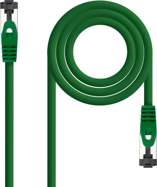 Cable de Red Latiguillo Sstp Cat8.1 Awg26 0.5 M Verde Nanocable
