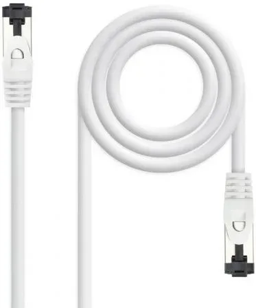 Cable de Red Latiguillo Sstp Cat8.1 Awg26 2 M Blanco Nanocable