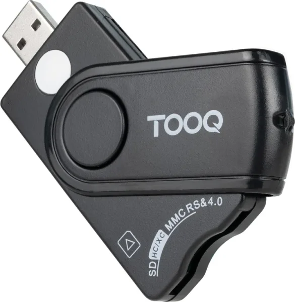 Lector tooq tarjetas inteligentes - dni electrónico - sim - SD - sf - USB - a - negro