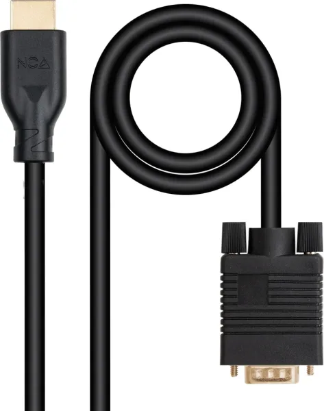 Cable Conversor Nanocable 10.15.4602/ VGA Macho - HDMI 8K Macho/ 1.8m/ Negro