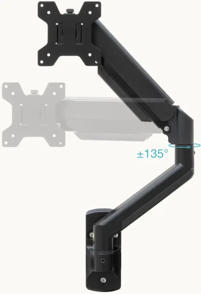 Soporte de Pared para Monitor TooQ LP1334TNR-B/ Giratorio/ Inclinable/ Rotatorio/ hasta 10kg
