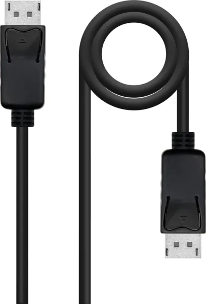 Cable DisplayPort 1.4 8K Nanocable 10.15.2801/ DisplayPort Macho - DisplayPort Macho/ 1m/ Certificado/ Negro