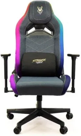 Silla Gaming Woxter Stinger Station Elite/ Luces LED/ Dorada y Plata