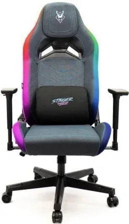 Silla Gaming Woxter Stinger Station Elite/ Luces LED/ Azul y Rosa