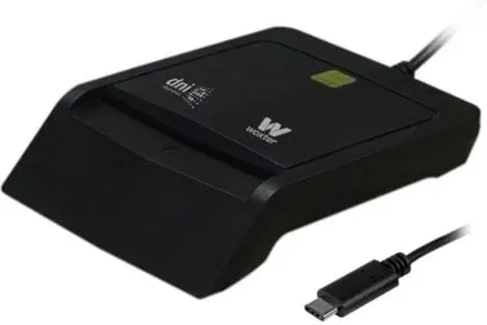 Lector de DNI y Tarjetas Woxter PE26-200/ USB Tipo-C/ Negro
