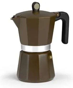Cafetera Italiana Induction Cream M671012/ 12 Tazas/ Marrón