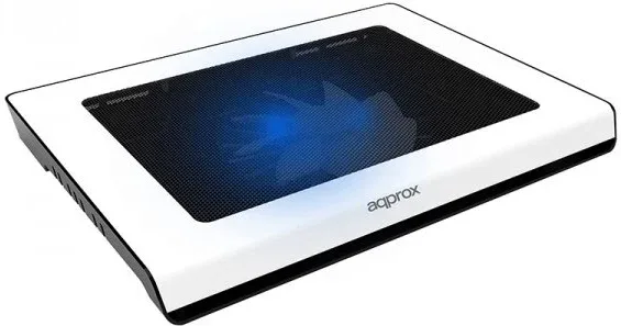 Laptop Cooler Pad 14'' 2 Leds Blanco Approx