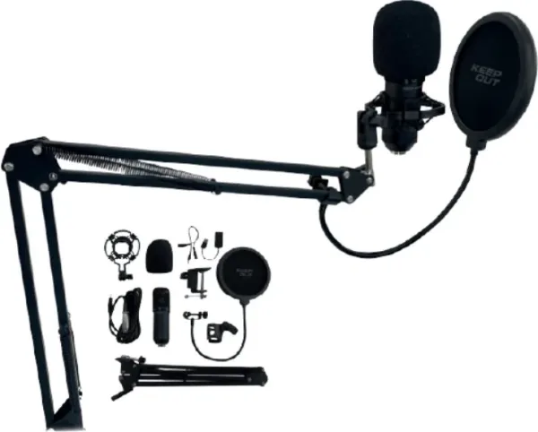 Microfono Xlr Pro Kit Negro Keepout