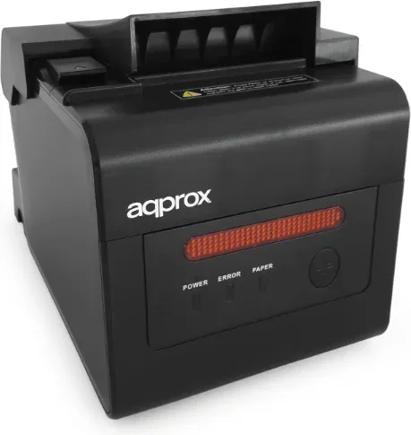 Impresora de Tickets Approx appPOS80ALARM/ Térmica/ Ancho papel 58 y 80mm/ USB-RS232-LAN-RJ11/ Negra