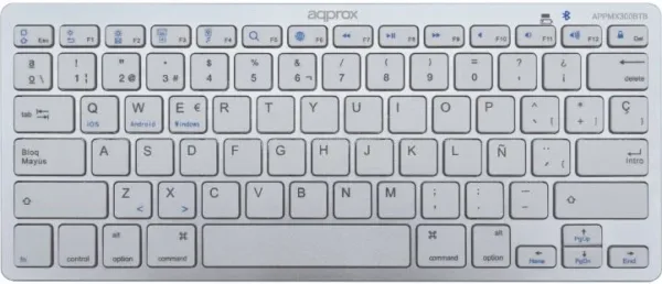Teclado Universal Bluetooth Mx300 Plata Approx