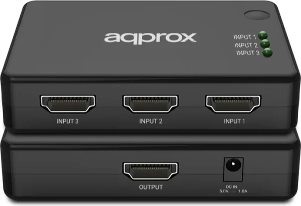HDMI Switch 3 Puertos 4K + Control Remoto Approx
