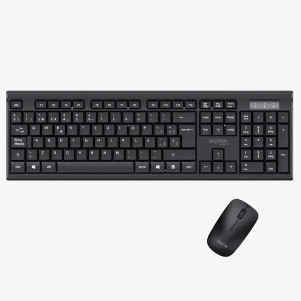 Teclado + Raton Optico Wireless Mx410 Negro Approx