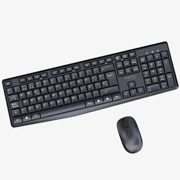 Teclado + Raton Optico Wireless Mx420 Negro Approx
