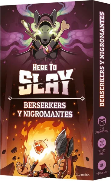 Juego de mesa here to slay expansion berserkers y nigromantes edad recomendada 10 años