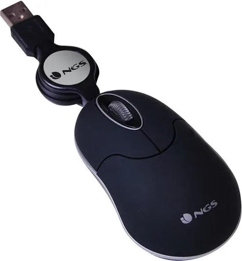 NGS Ratón Retráctil SINBLACK 1000dpi Negro