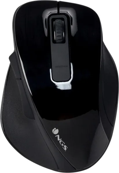Raton inalambrico ngs bowblack - 2.4ghz - 800 - 1600dpi - 5 botones + scroll - nano receptor USB -  1*aa - negro