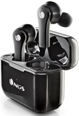 Auriculares Bluetooth NGS Ártica Bloom con estuche de carga/ Autonomía 6h/ Negros