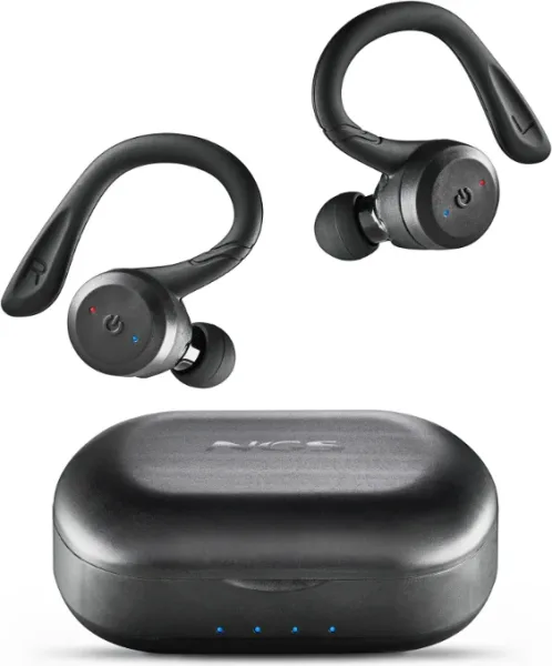 Auriculares Deportivos Bluetooth NGS Ártica Jogger con estuche de carga/ Autonomía 10h/ Negros
