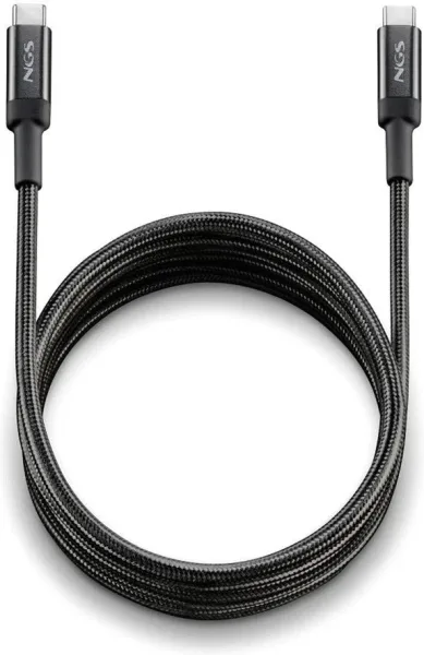 Cable USB tipo c ngs knot 100w - 2 2m -  macho - macho -  negro