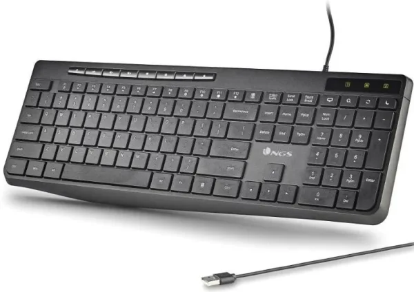 Teclado Spectra Ultra Slim Silencioso Negro USB Ngs