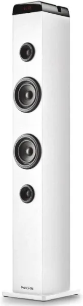 Torre de Sonido con Bluetooth NGS SKY CHARM PRO/ 80W/ 2.0/ Blanca