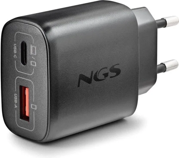 Cargador de Pared GaN NGS Era 45W/ 1xUSB Tipo-C/ 1xUSB/ 45W