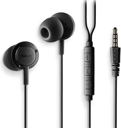 Auriculares Intrauditivos NGS Cross Drift/ con Micrófono/ Jack 3.5/ Negros