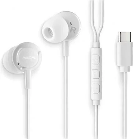 Auriculares Intrauditivos NGS Cross Step/ con Micrófono/ USB Tipo-C/ Blancos