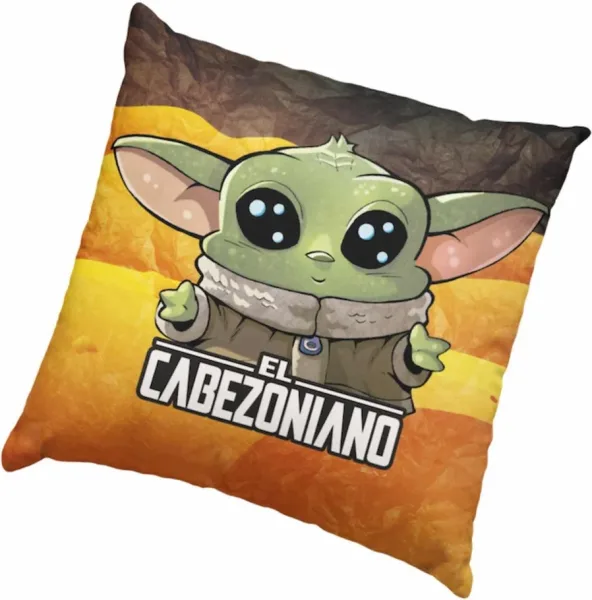 Cojin cuadrado SD toys star wars el mandaloriano cabezoniano baby yoda envasado vacio