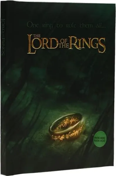 Libreta SD toys el señor de los anillos un anillo para gobernarlos a todos con luz
