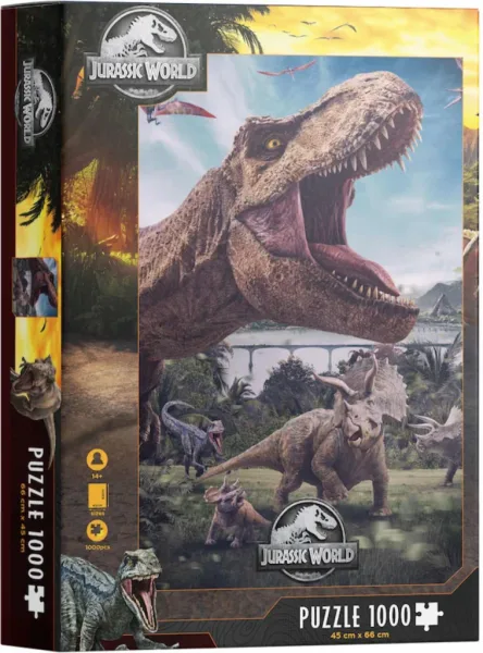 Puzzle 1000 poster compo rex jurassic world