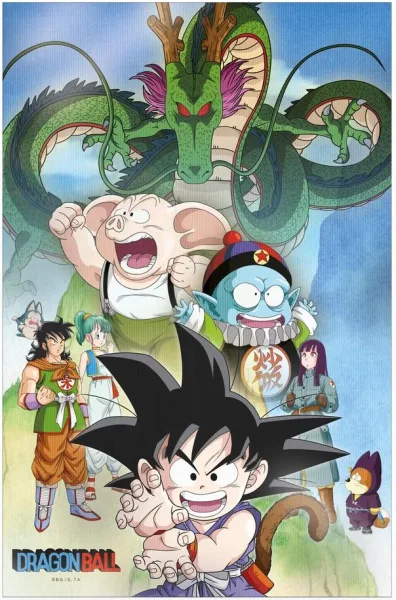 Poster 3d 38x58cm shenron and heroes dragon ball