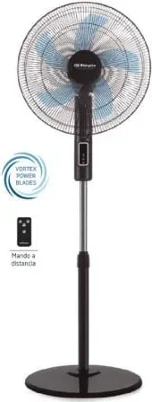 Ventilador de Pie Orbegozo SF 1240 / 45W/ 5 Aspas 40cm/ 3 velocidades